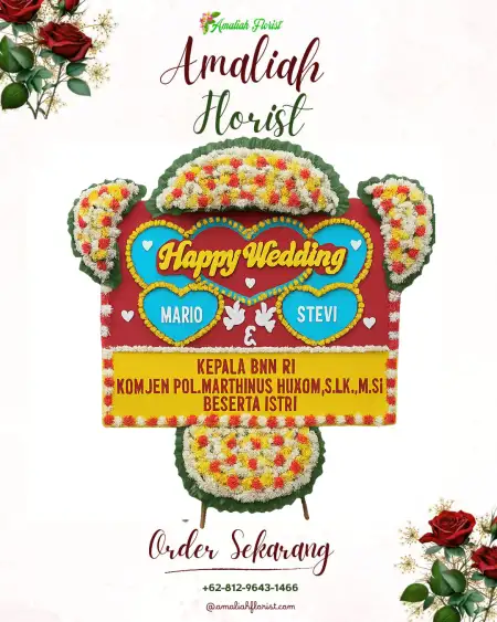 Papan Bunga Pernikahan Krowe